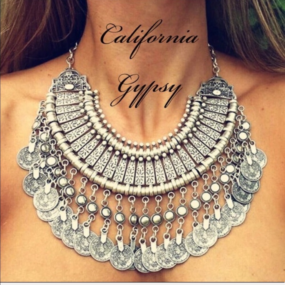 Coin Statement Necklace - Picture 2 of 9